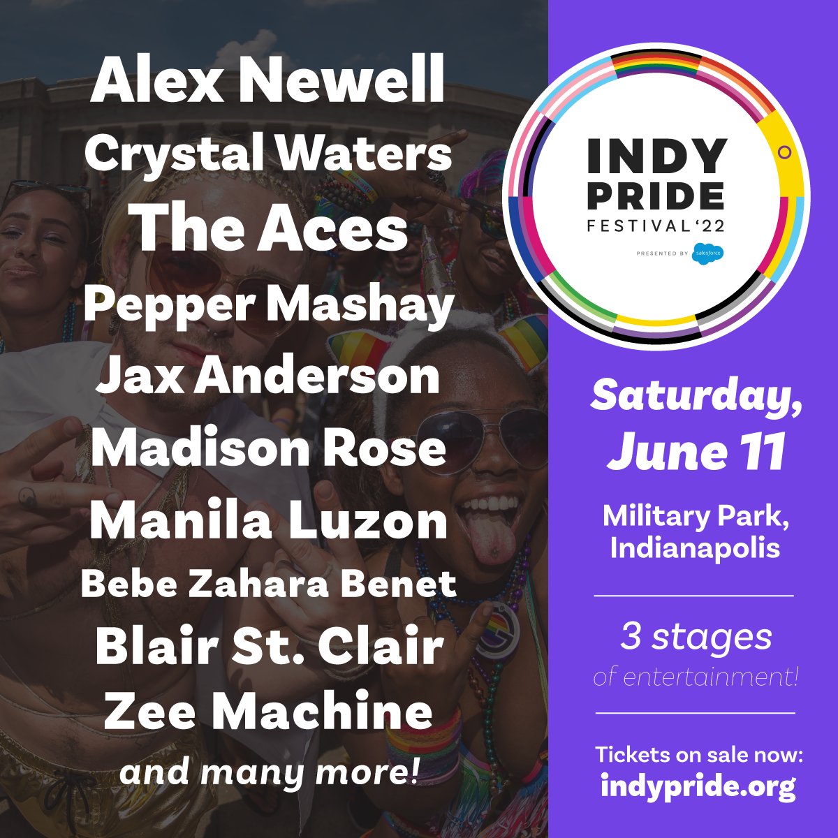 2022 Indy Pride Festival Initial Lineu