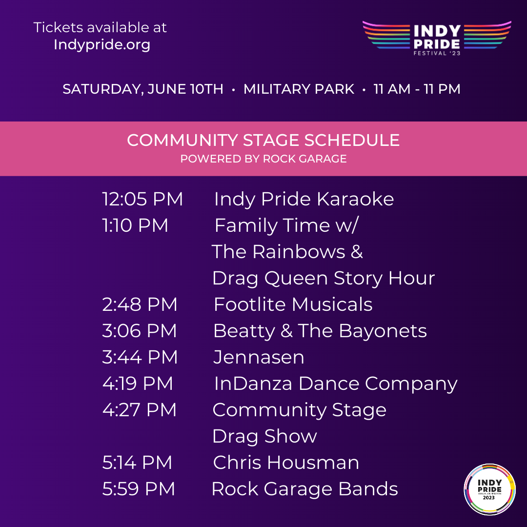 Entertainment Lineup Indy Pride, Inc.