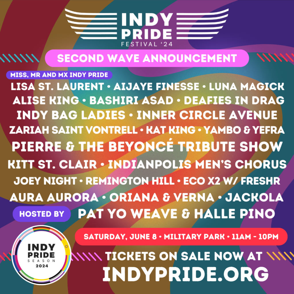 2024 Indy Pride festival: More artists named for annual LGBTQ+ event