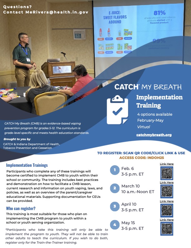 CATCH My Breath (CMB) Training: Youth Implementation